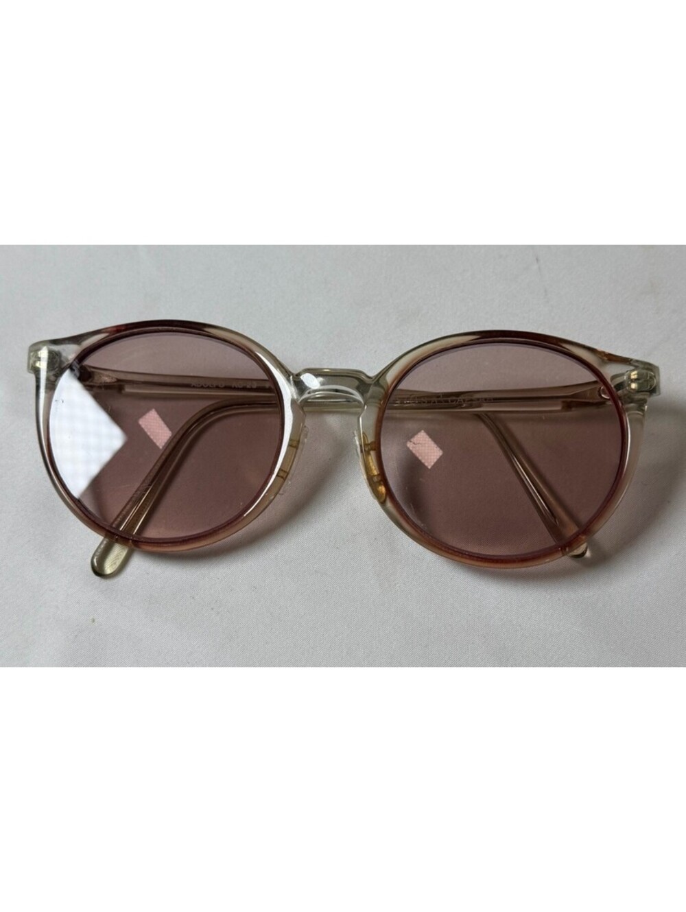 Vintage Adolfo Round Sunglasses with Pink Lenses
